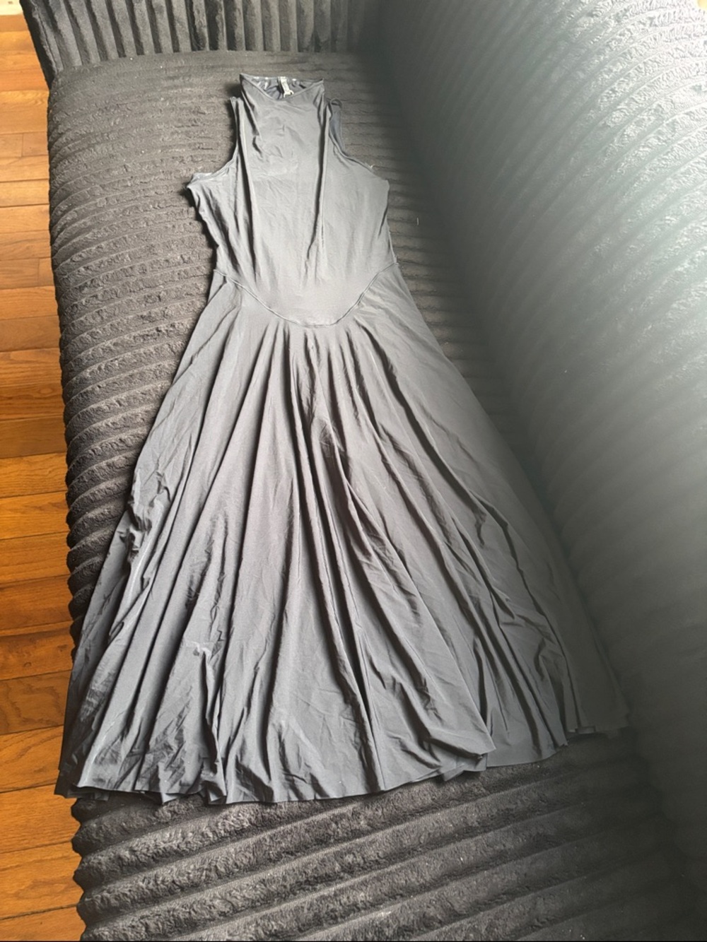 Skims Milky Sheer High Neck Midi Dress •Never Worn •Obsidian (Black) • Small •